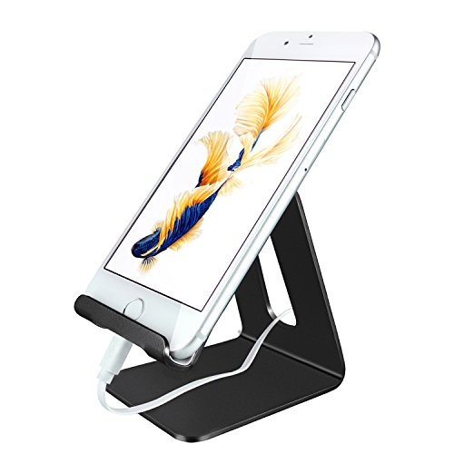Product Cover TOMERSUN Metal Cell Phone Stand, Tablet Stand, Phone Holder, Cradle, Dock, Compatible for All Smartphones(Black)