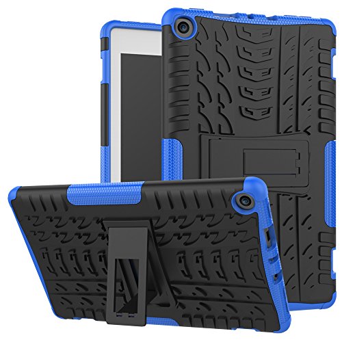 Product Cover MAOMI Amazon Fire 8 (2017/2018 Release) Case,[Kickstand Feature],Shock-Absorption/High Impact Resistant Heavy Duty Armor Defender Case for Kindle fire HD 8 7th/8th (Blue)