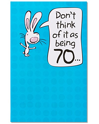 Product Cover American Greetings Funny 70th Birthday Cards (Pop Up Cartoon Bunny)