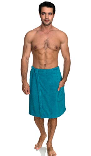 Product Cover TowelSelections Men's Wrap, Shower & Bath Terry Towel with Snaps Small/Large Algiers Blue