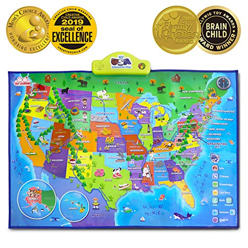 Product Cover BEST LEARNING i-Poster My USA Interactive Map - Educational Talking Toy for Kids of Ages 5 to 12 Years