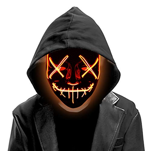 Product Cover DomeStar Led Mask, Purge Mask Light Up Mask Glow Mask Halloween Mask Masquerade DJ Show