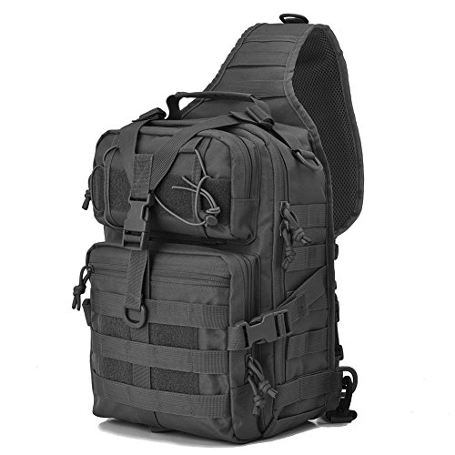 Product Cover Tactical Sling Bag Pack Military Rover Shoulder Sling Backpack EDC Molle Assault Range Bags Day Pack with Tactical USA Flag Patch