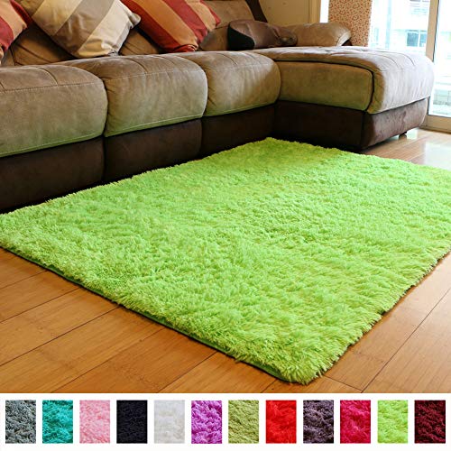 Product Cover PAGISOFE Soft Boys Girls Room Rug Baby Nursery Decoration Carpet 4' x 5.3',Lime Green