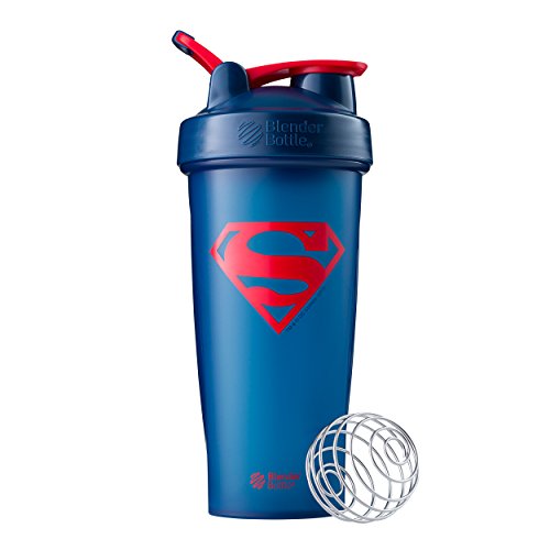Product Cover BlenderBottle Justice League Superhero Classic 28-Ounce Shaker Bottle, Superman