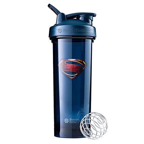 Product Cover BlenderBottle Justice League Superhero Pro Series 32-Ounce Shaker Bottle, Superman
