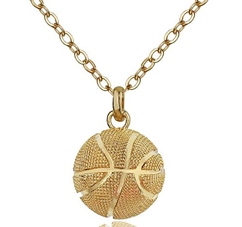 Product Cover Meiligo Fashion Girls Boys Zinc Alloy Hip-hop Basketball Necklace Sports Player Circular Shape Pendant Jewelry