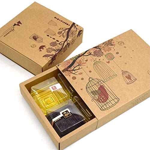 Product Cover Mooncake Craft Paper Boxes Chinese Traditional Gift Packaging 10 Bottoms+10 Covers 9.3 6.41.9 Inch For 6 Moon Cake