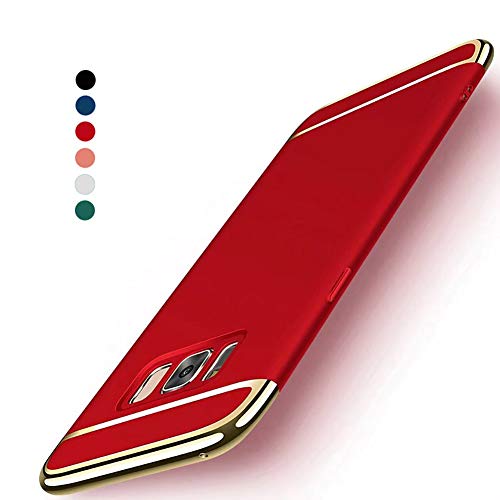 Product Cover NAISU Galaxy S8 Case, Galaxy S8 Back Cover, Ultra Slim & Rugged Fit Shock Drop Proof Impact Resist Protective Case, 3 in 1 Hard Case for Samsung Galaxy S8 - Red