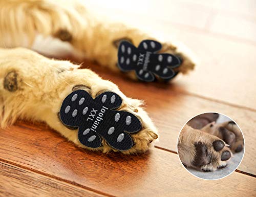 Product Cover LOOBANI 48 Pieces Dog Paw Protector Traction Pads to Keeps Dogs from Slipping On Floors, Disposable Self Adhesive Shoes Booties Socks Replacement, 12 Sets for 4 Paws (XXL-2.48