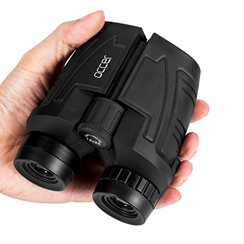 Product Cover Occer 12x25 Compact Binoculars with Low Light Night Vision, Large Eyepiece High Power Waterproof Binocular Easy Focus for Outdoor Hunting, Bird Watching, Traveling, Sightseeing Fit for Adults and Kids