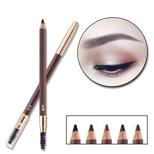 Product Cover Eyebrow Pencil Longlasting Waterproof Durable Automaric Liner Eyebrow 5 Colors to Choose (5# Brown)