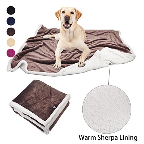 Product Cover Pawsse Dog Puppy Blanket, Super Soft Warm Micro Fleece Plush Sherpa Pet Cat Throws Blanket Snuggle Cushion Mat for Small Animals 60x49