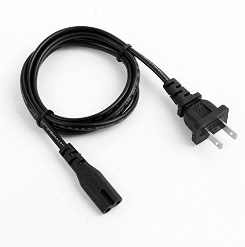 Product Cover 6FT 2 Prong Wall Extension Power Cable 2 Slot Cord for Sony PS2 Playstation, PS3 Slim,Sony Playstation 4 (PS4) Slim (1pack)