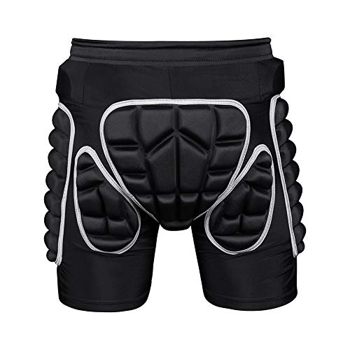 Product Cover Protection Hip,3D Padded Shorts Breathable Lightweight Protective Gear for Ski Skate Snowboard Skating Skiing Volleyball Motorcross Cycling (M-Adult)
