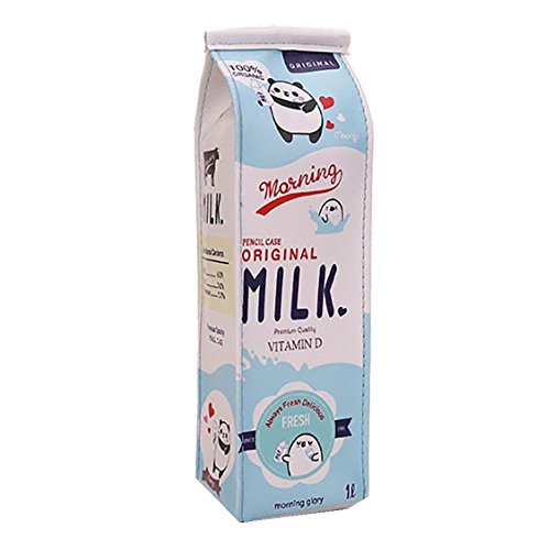 Product Cover Demarkt Novelty Large Capacity Milk Carton Pencil Cases Cosmetic Bag