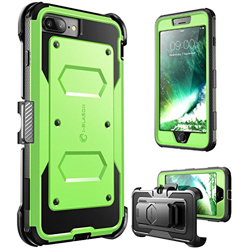 Product Cover i-Blason Case for iPhone 8 Plus/iPhone 7 Plus, [Armorbox] Built in [Screen Protector] [Full Body] [Heavy Duty Protection ] Case With Shock Reduction/Bumper (Green)