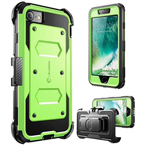 Product Cover i-Blason Case for iPhone 7 2016/iPhone 8 2017 Release, [Armorbox] Built in [Screen Protector] [Full body] [Heavy Duty Protection ] Shock Reduction/Bumper Case (Green)