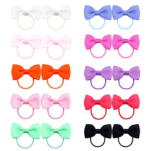 Product Cover Belle Beau Baby Girls Bow Elastic Ties,Ponytail Holders,Hair Bands,Hair Elastics,Value Set (B)