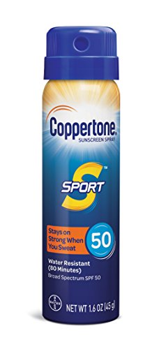 Product Cover Coppertone SPORT Continuous Sunscreen Spray Broad Spectrum SPF 50 (1.6 Ounce, Travel Size) (Packaging may vary)