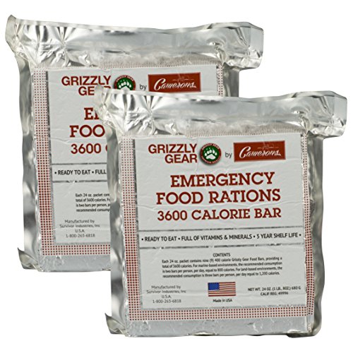 Product Cover Emergency Food Rations 2 Pack - 3600 Calorie Bar - 6 Day Supply - Less Sugar and More Nutrients Than Other Leading Brands - (5 Year Shelf Life)
