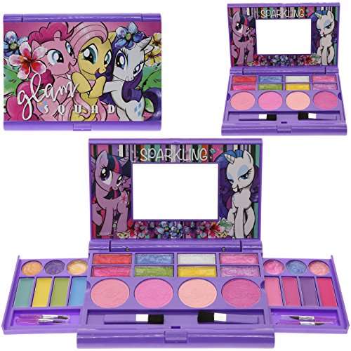 Product Cover Townley Girl Hasbro My Little Pony Beauty Makeover Compact with Mirror for Girls, Including 6 Lip Glosses, 4 Blushes, 16 Eye Shadow Creams, Ages 3 and u