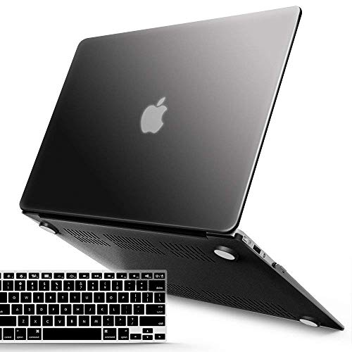 Product Cover IBENZER MacBook Air 11 Inch Case, Soft Touch Hard Case Shell Cover with Keyboard Cover for Apple MacBook Air 11 A1370 1465,Black, MA11BK+1