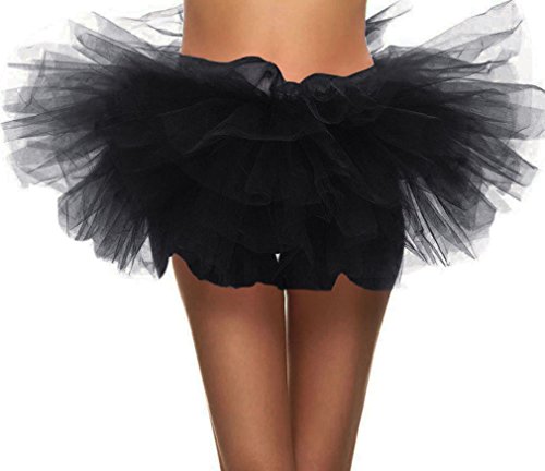 Product Cover Women's Tutu Adult Soft 5 Layers Tulle for 5k 10k Run Tutus Black
