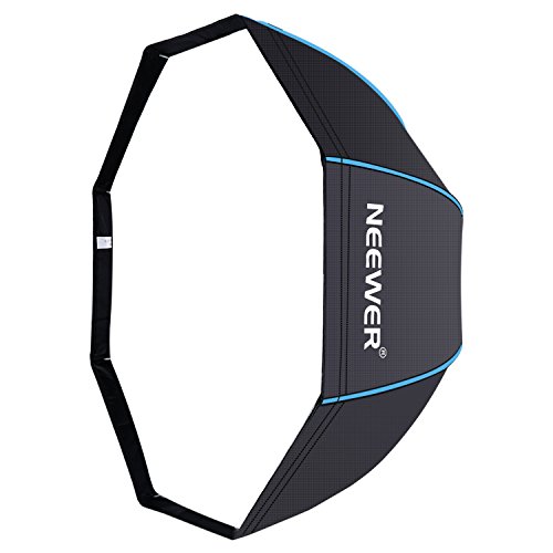 Product Cover Neewer 47 inches/ 120 centimeters Octagonal Softbox Umbrella with Blue Edges and Carrying Bag for Portrait or Product Photography, Suitable for Canon Nikon Sony Speedlite, Studio Flash (Black/Blue)