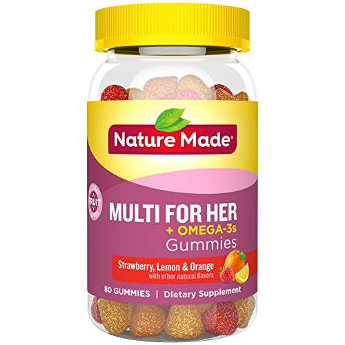 Product Cover Nature Made Women's Multivitamin + Omega-3 Gummies, 80 Count for Daily Nutritional Support† (Packaging May Vary)