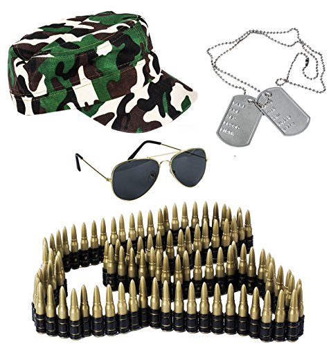 Product Cover Tigerdoe Army Costume - 4 Pc Set - Soldier Costume - Camo Trooper - Military Costume - Combat Costume