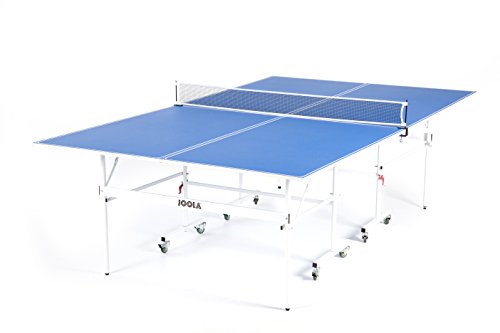 Product Cover JOOLA Quadri - Indoor 15mm Ping Pong Table with Quick Clamp Ping Pong Net Set - Single Player Playback Mode - Regulation Size Table Tennis Table - Compact Storage Ping Pong Table
