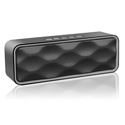 Product Cover Portable Bluetooth Speakers V4.2 Wireless Stereo Speaker with HD Audio and Enhanced Bass,Built-In Dual Driver Speakerphone,Handsfree Calling,FM Radio and TF Card Slot