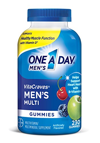 Product Cover One A Day Men's Vitacraves Multivitamin Gummies, Supplement With Vitamins A, C, E, B6, B12, & Vitamin D, 230Count