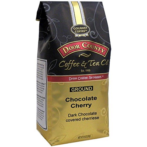 Product Cover Door County Coffee, Chocolate Cherry, Flavored Coffee, Medium Roast, Ground Coffee, 10 oz Bag