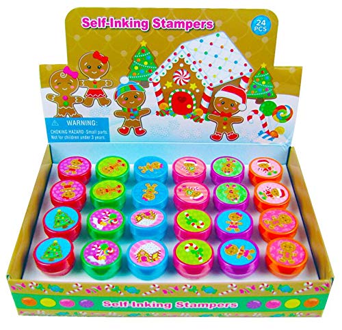 Product Cover TINYMILLS 24 Pcs Gingerbread Christmas Stampers for Kids