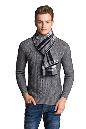 Product Cover RIONA Men's Winter Cashmere Feel Australian Wool Soft Warm Knitted Scarf with Gift Box