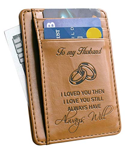 Product Cover Memory Wife To Husband Gift, Best Anniversary Gifts For Him slim Wallet Card Holder