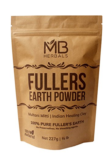 Product Cover MB Herbals Fullers Earth Powder 227 Gram | Half Pound | Pure Fuller's Earth Powder | Multani Mud Mitti | Indian Healing Clay | Bentonite Clay | No Bleaching Agents | No Chemicals | No Added Fragrance