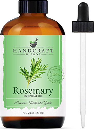 Product Cover Handcraft Rosemary Essential Oil - 100 Percent Pure and Natural - Premium Therapeutic Grade with Premium Glass Dropper - Huge 4 oz