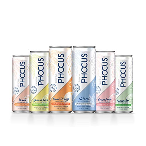 Product Cover Phocus Caffeinated Sparkling Water, Variety Pack, 11.5 ounces, 12-Pack