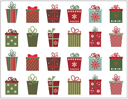 Product Cover Christmas Stickers for Envelopes, Decorative Crafts (Parade of Presents)