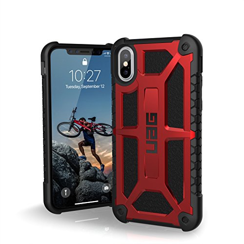 Product Cover URBAN ARMOR GEAR UAG iPhone Xs/X [5.8-inch Screen] Monarch Feather-Light Rugged [Crimson] Military Drop Tested iPhone Case