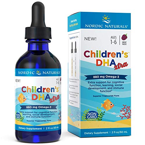 Product Cover Nordic Naturals Children's DHA Xtra - Berry Flavored Omega-3 Fish Oil Supplement, 2x DHA to EPA Ratio, For Kid's Cognitive Development, Learning, Heart Health and Mood Support*, 2 Ounces