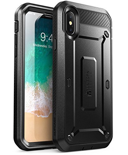 Product Cover SUPCASE Unicorn Beetle Pro Series Case Designed Designed for iPhone X, with Built-In Screen Protector Full-body Rugged Holster Case for Apple iPhone X / iPhone 10 (2017 Release) (Black)