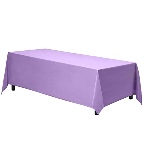 Product Cover Gee Di Moda Rectangle Tablecloth - 90 x 156 Inch - Lavender Rectangular Table Cloth for 8 Foot Table in Washable Polyester - Great for Buffet Table, Parties, Holiday Dinner, Wedding & More