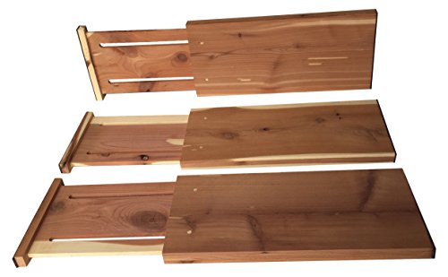 Product Cover Axis International Marketing Drawer Dividers 3 pc Cedar Expandable For Dresser, 3pc Piece