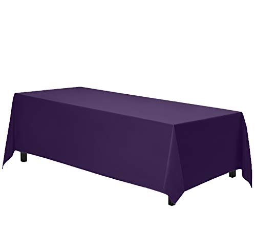 Product Cover Gee Di Moda Rectangle Tablecloth - 70 x 120 Inch - Purple Rectangular Table Cloth in Washable Polyester - Great for Buffet Table, Parties, Holiday Dinner, Wedding & More