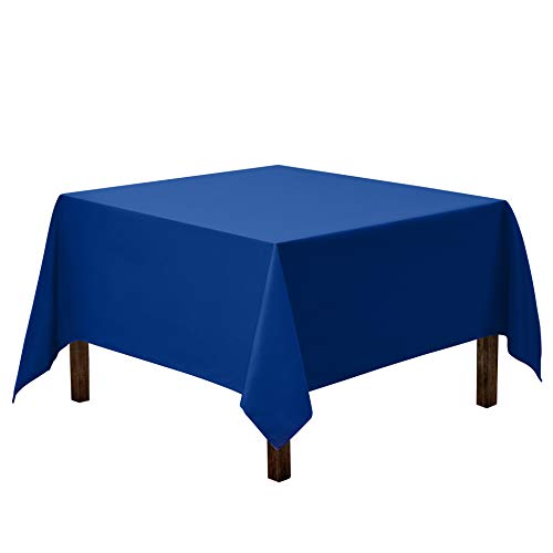 Product Cover Gee Di Moda Square Tablecloth - 85 x 85 Inch - Navy Blue Square Table Cloth for Square or Round Tables in Washable Polyester - Great for Buffet Table, Parties, Holiday Dinner, Wedding & More