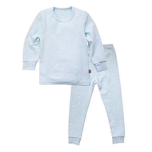 Product Cover Enfants Chéris Toddler Boys Girls Jammies Stripes Organic Cotton Pajamas, (Blue, 3T)